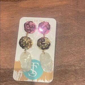 Taylor shaye sequin drop earrings